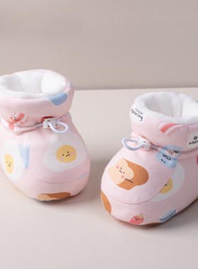 婴儿鞋子秋冬款加绒加厚保暖男女宝宝鞋0-6-12个月软底学步鞋防掉