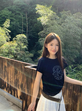 法式纯棉字母印花短袖T恤女夏季圆领学生休闲百搭短款上衣潮T8299