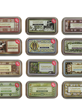 日本Classique铁盒复古印台 橡皮章用印泥手帐装饰 NCQ-