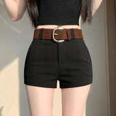 子a字热裤 2026休闲裤 辣妹显瘦包臀短裤 高腰裤 女春夏季 直筒裤