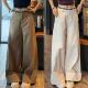 长裤 新款 休闲裤 百搭松弛感阔腿裤 美式 雅痞老钱风西装 裤 女2026春季
