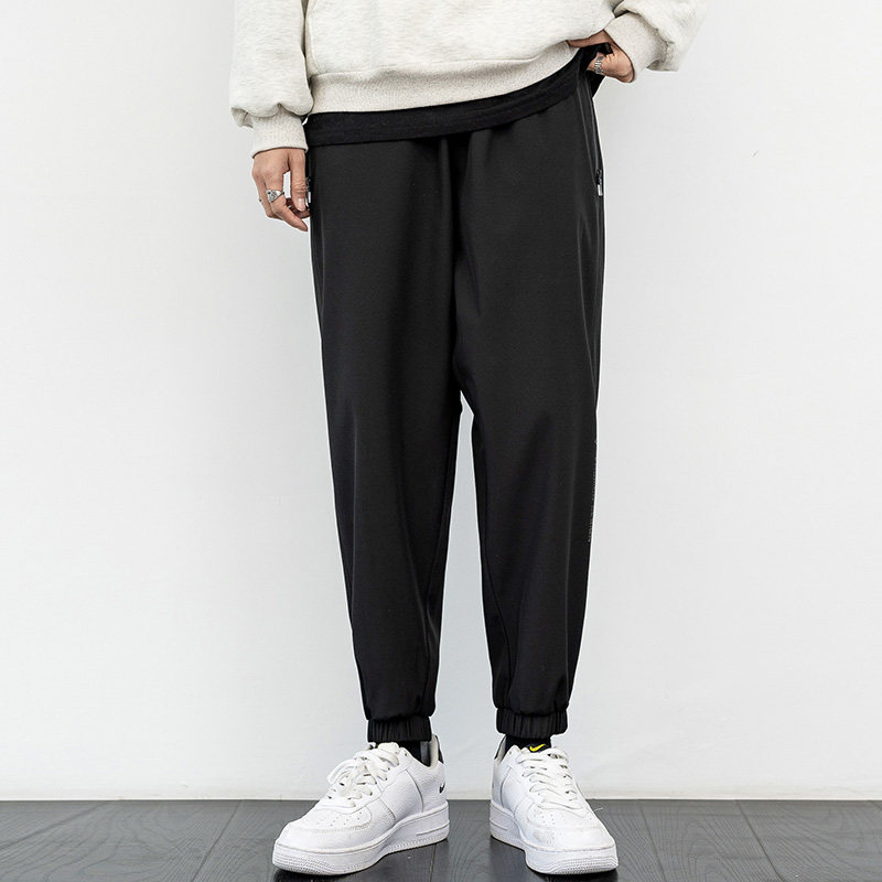 New Hong Kong Style loose casual pants large size 9-point sport Leggings men's pants