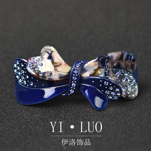 轻巧水钻伊洛醋酸发夹优雅