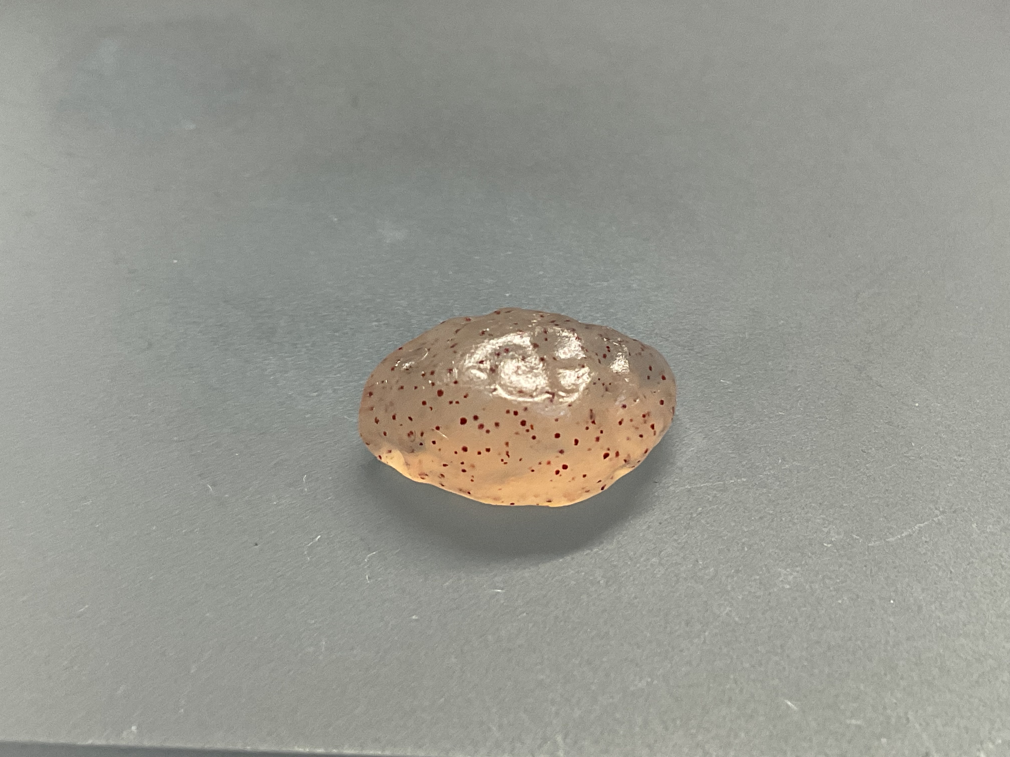 粉色冰透草莓点原石阿拉善奇石天然珠宝奇石尺寸18*12*9mm