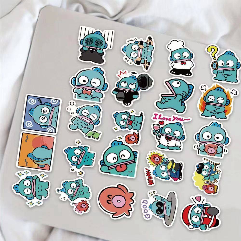 50张卡通动画半鱼人贴纸笔记本电脑手账本手机壳装饰防水diy贴画