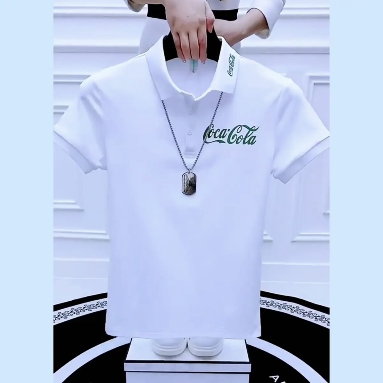 2025新款男士短袖polo衫夏季时尚韩版修身翻领休闲百搭帅气上衣潮