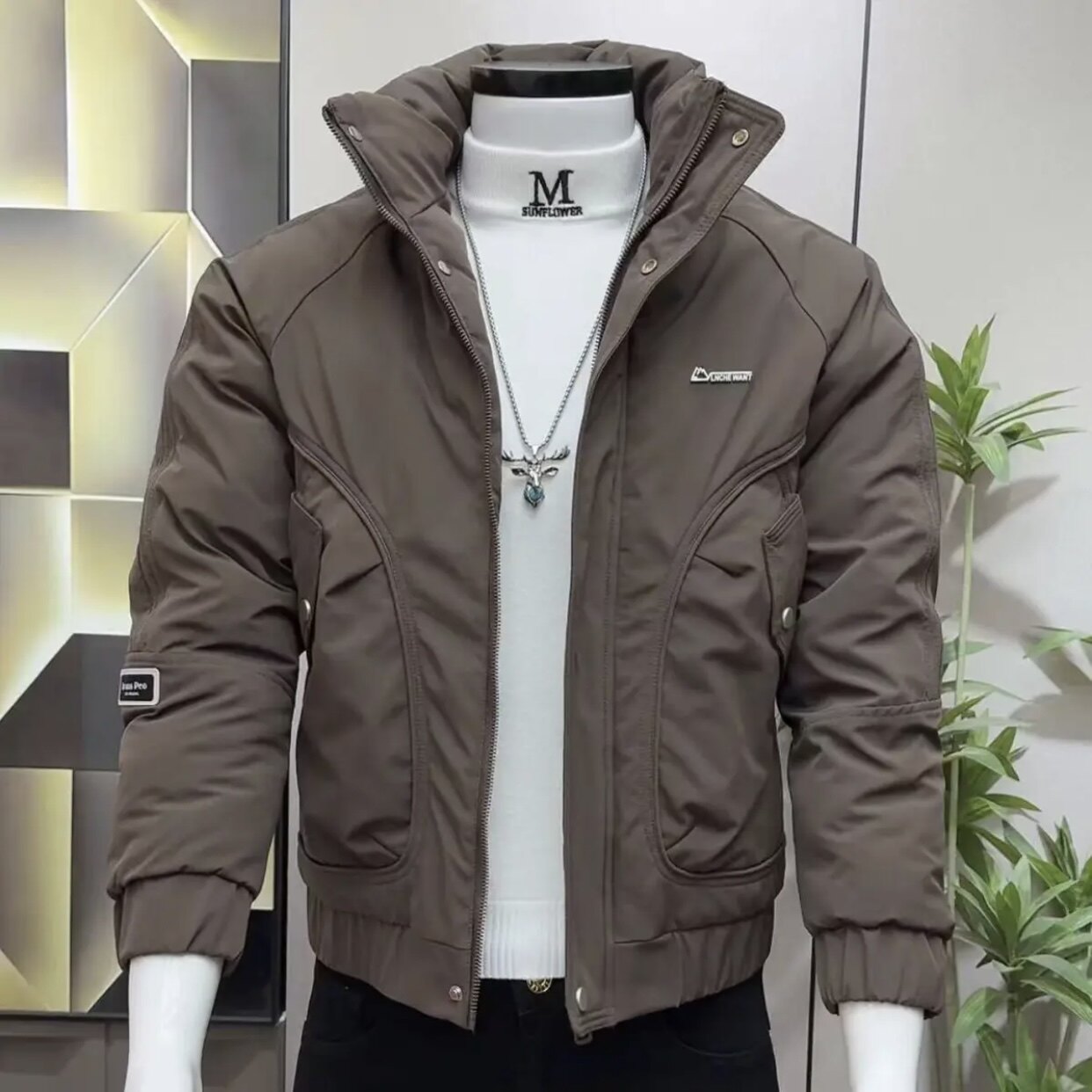 冬季新款男士韩版修身男士短款棉衣加厚保暖立领棉服外套冬季新款