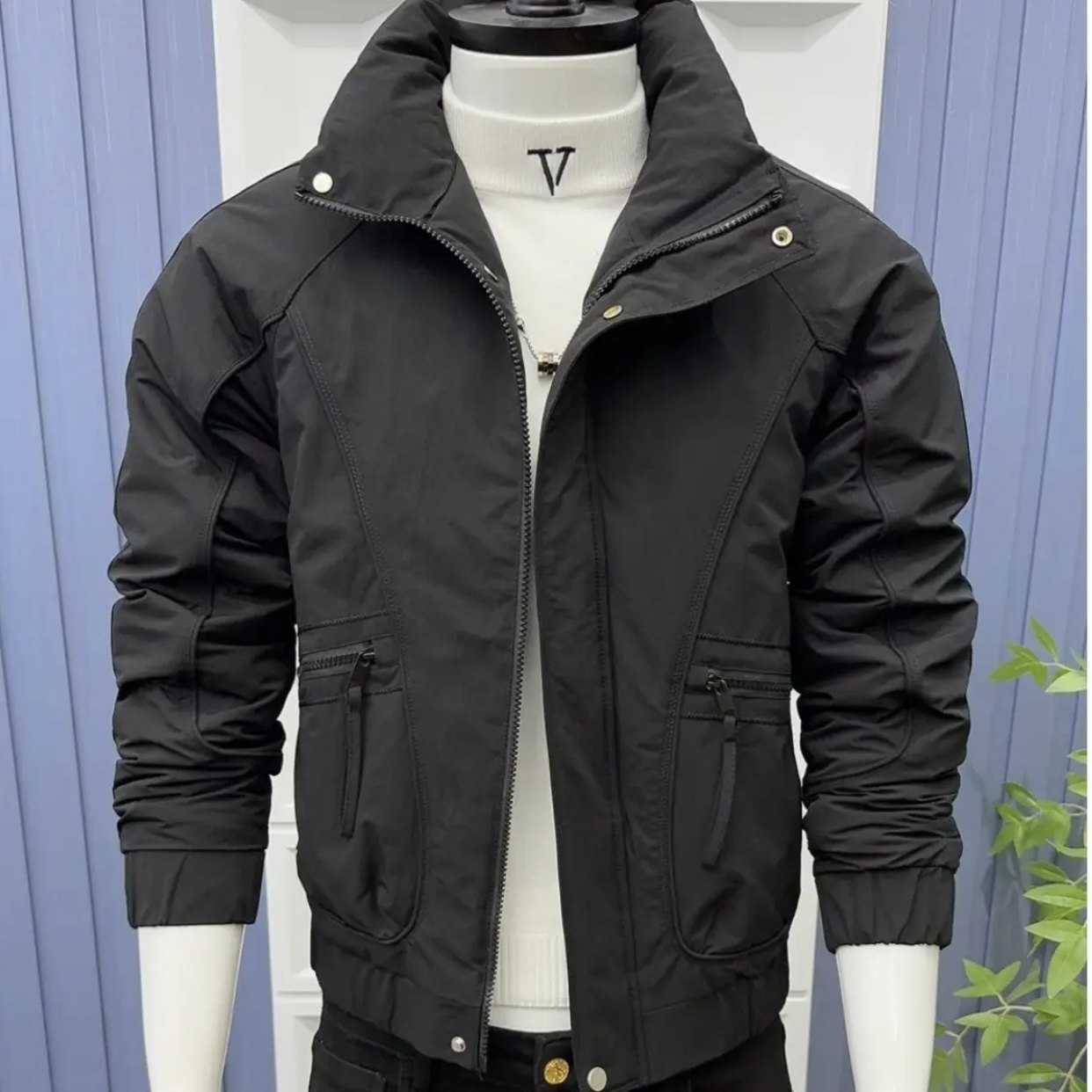 韩版立领棉衣男冬季新款时尚潮流修身保暖棉服外套青年时尚新款潮