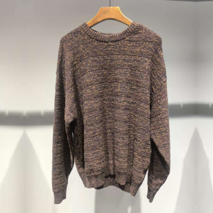 宽松时尚 素拼男装 针织衫 新款 百搭毛线衣SPAZZ557075AM 2025冬季