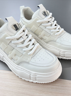 素拼男装2025秋季新款休闲鞋男潮时尚百搭小白鞋SPCSS523160AM