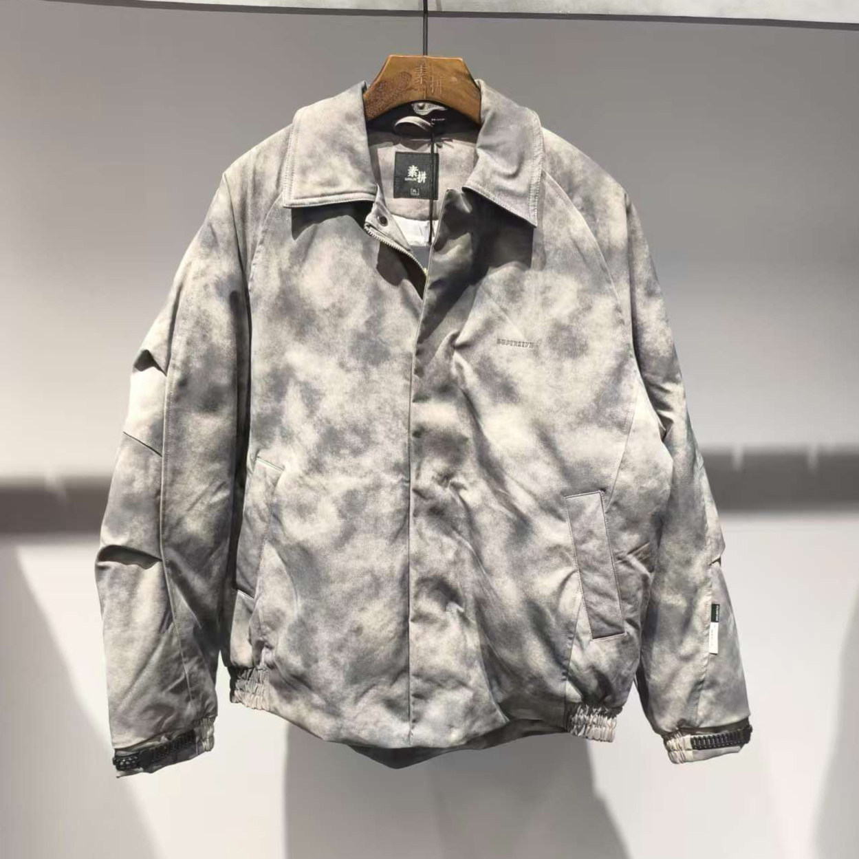 素拼男装冬季新款棉服潮牌迷彩户外保暖外套夹克休闲翻领潮流
