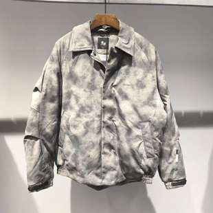 素拼男装冬季新款棉服潮牌迷彩户外保暖外套夹克休闲翻领潮流