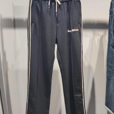 素拼长裤直筒青春流行拉链休闲裤