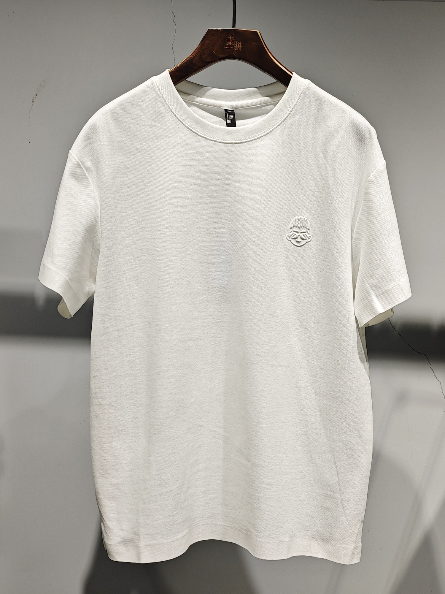 素拼男装2024夏季新款短袖t恤潮牌简约黑标凉感科技弹力纯色质感