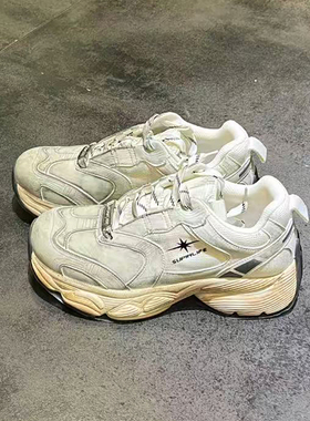 素拼男装2025秋季新款休闲鞋复古做旧脏脏鞋炸街SPCSS535121AM