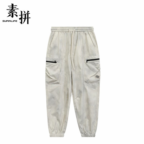 素拼男装夏季新款休闲裤束脚裤多口袋宽松工装潮流SPBXK523267AM