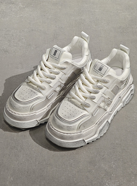 素拼男装2025秋季新款休闲鞋潮牌复古脏脏鞋SPCSS511202AM