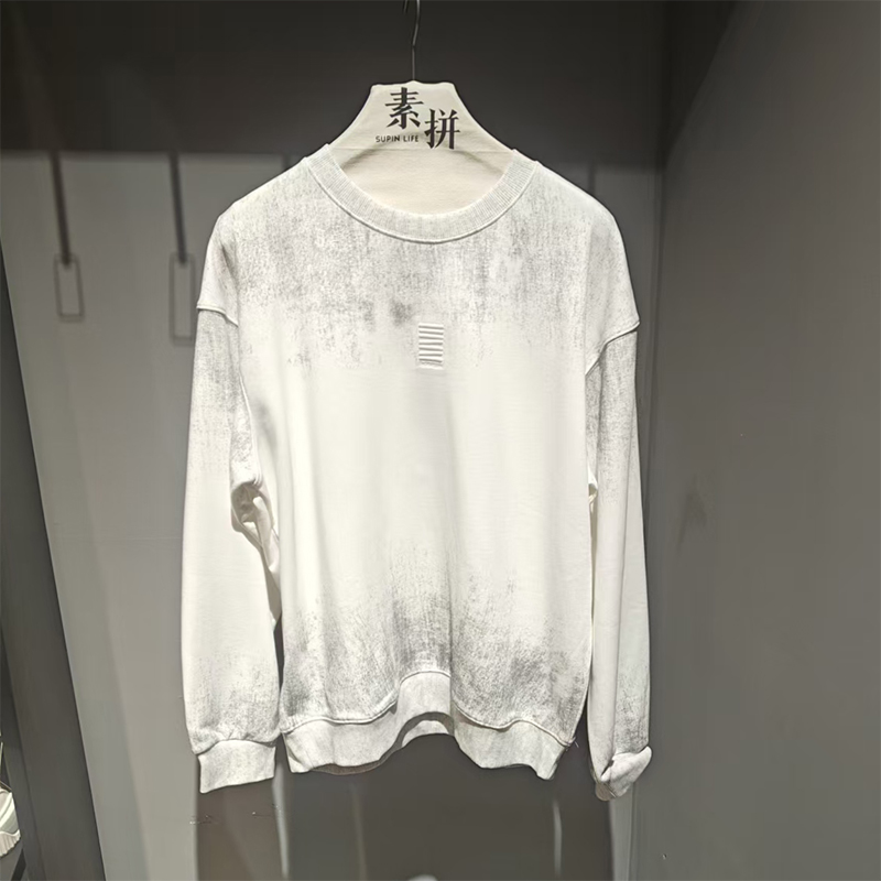 素拼男装2025秋季新款卫衣潮牌宽松复古扎染街头SPAWY535079AM