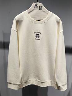 素拼男装冬季新款卫衣潮牌黑标设计感炫酷印花炸街痞帅宽松