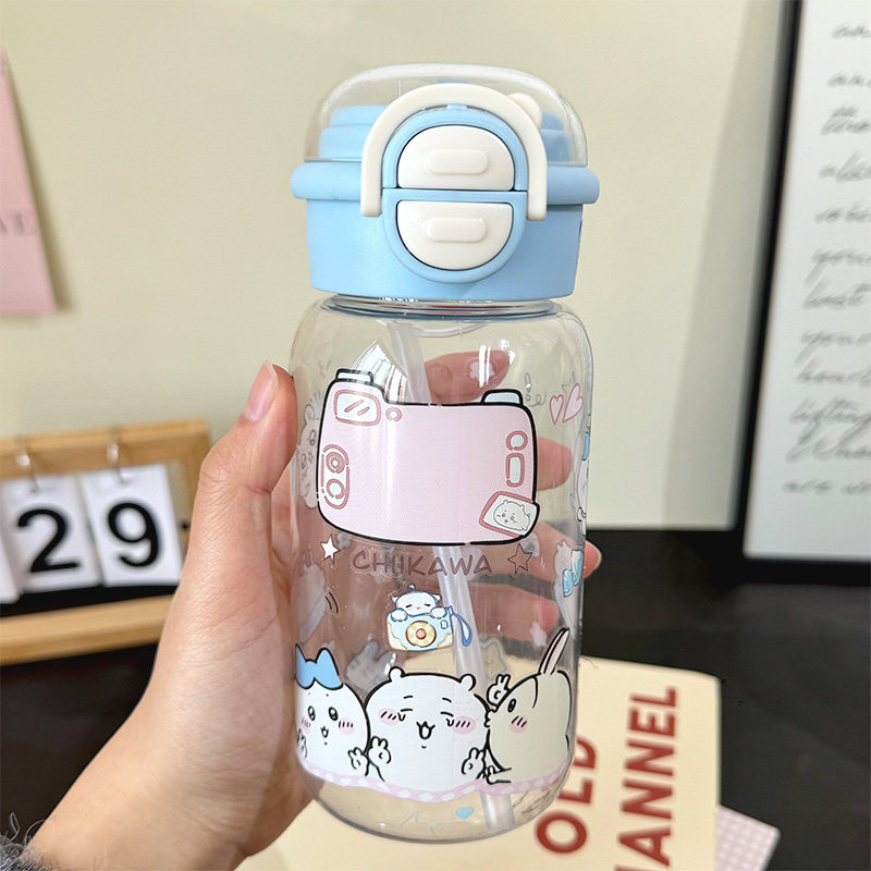 超萌小兔双饮吸管杯ins新款女随手杯