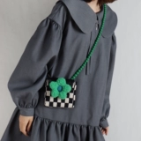 Маленькие милые шахматы, оригинальная небольшая дизайнерская модная сумка через плечо, в цветочек