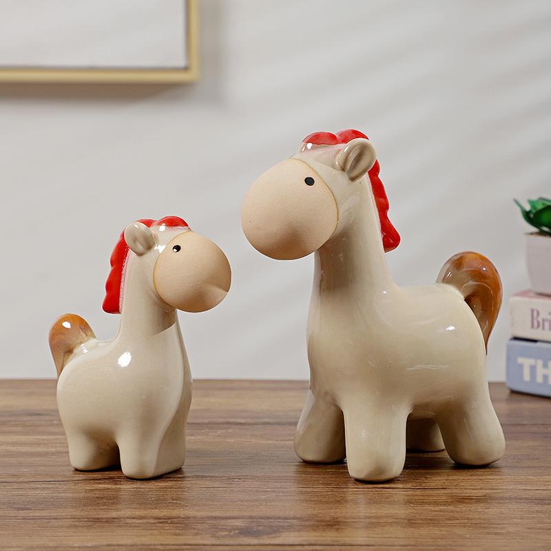 陶瓷招财现代简约儿童房生肖装饰