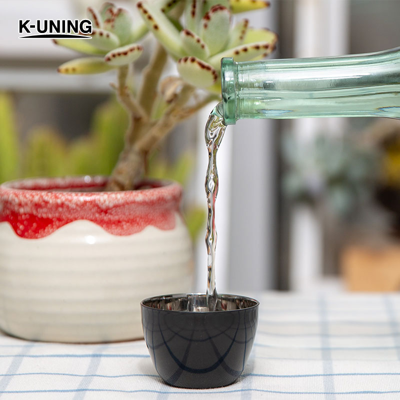 日本不锈钢酒杯家用清酒小酒杯图片