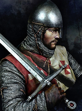 1/10 中世纪骑士胸像  树脂兵人 白模  A-2028