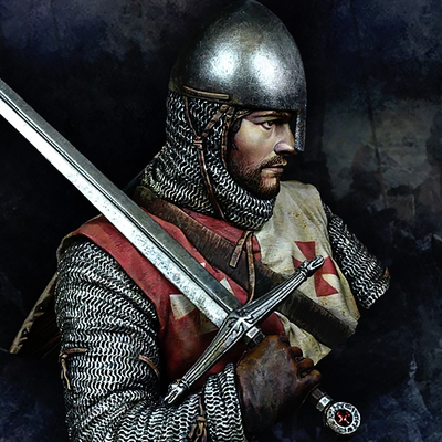 1/10 中世纪骑士胸像  树脂兵人 白模  A-2028