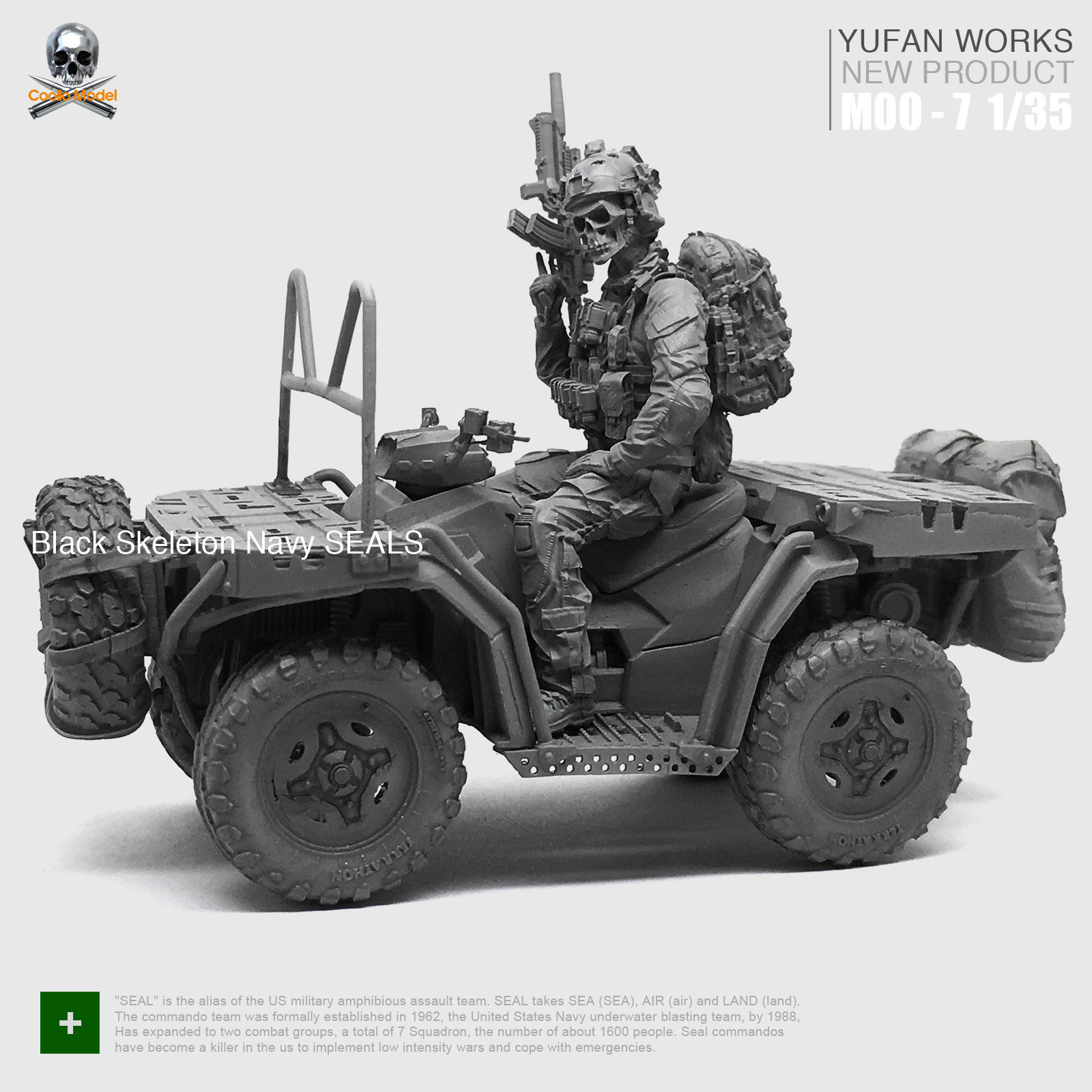 1/35树脂兵人+地形车 美军海豹突击队 MOO-07