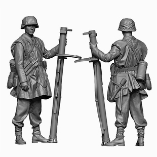 1/35 欧洲兵人(1人) 树脂兵人 白模 A-2283
