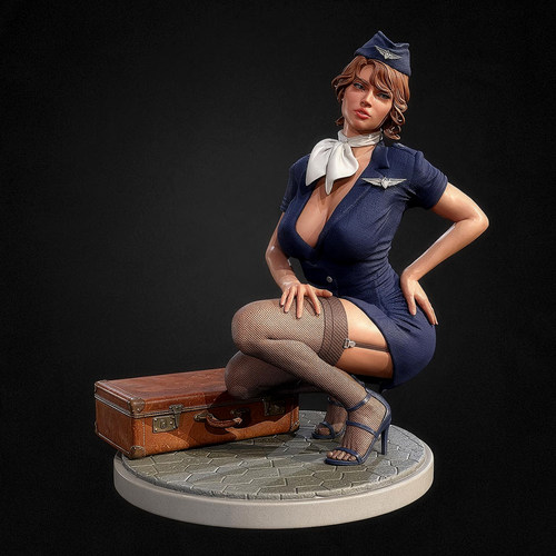 人高 38mm 50mm 75mm 二战空姐 树脂兵人 白模 TD-7919/3D