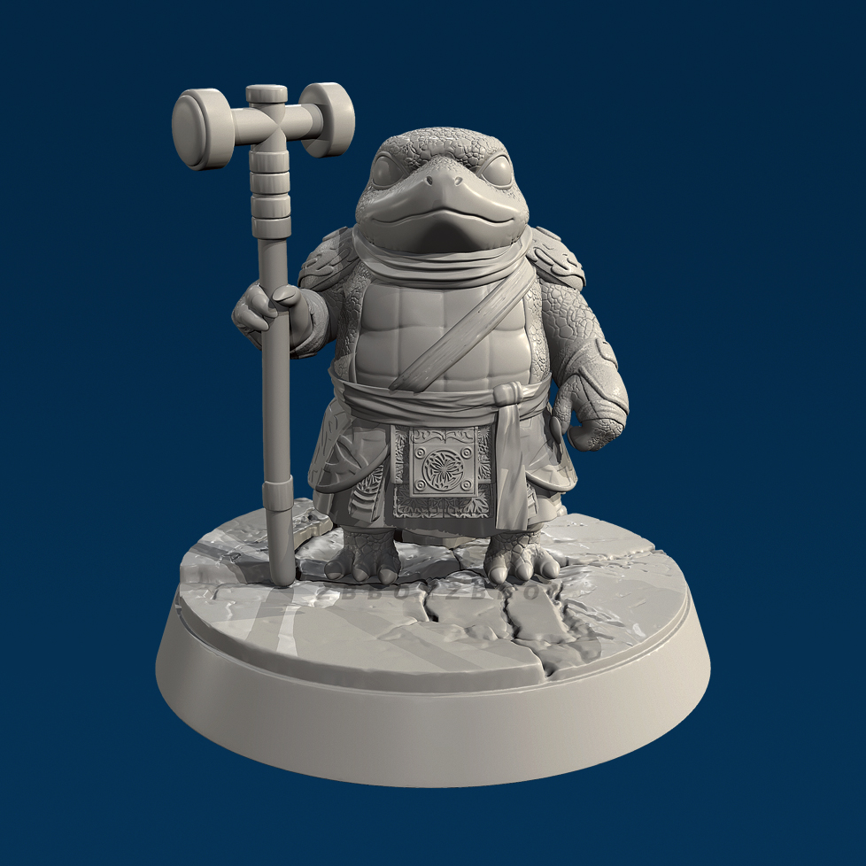 小龟战士 人高 38mm 50mm 树脂兵人白模 TD-7630/3D