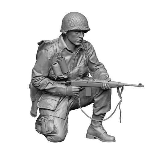 1/35 二战欧洲陆军兵人 树脂兵人 白模 A-2260