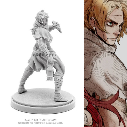 38mm  Beauty Soldier 女神系列 树脂兵人(原特白模) A-407