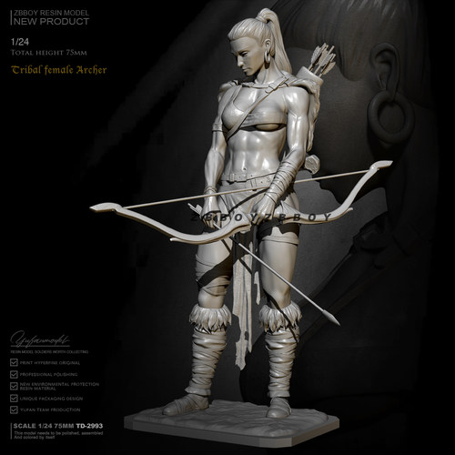 75mm1/24ZBBOY监制部落女射手