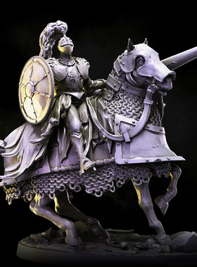 骑士人高 25mm 38mm 50mm 狮心骑兵队2 树脂白模 TD-6645/3D