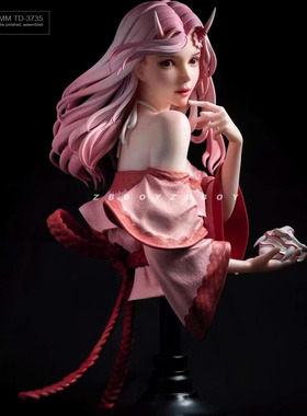 55mm ZBBOY监制 鬼姬胸像 树脂兵人 白模 TD-3735/3D