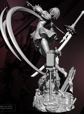 78mm ZBBOY监制 剑光之舞 尼尔2B 树脂兵人 白模 TD-3775