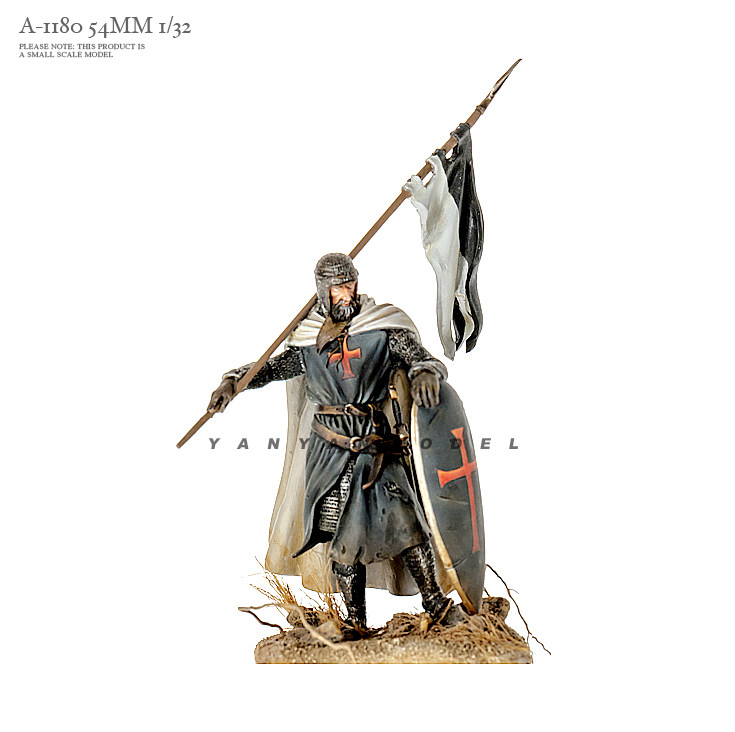1/32 54mm 十字军战士 树脂手办兵人 白模(原特)  a-1180