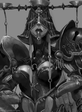 38mm  Beauty Soldier 女神系列 树脂兵人(原特白模) A-1293