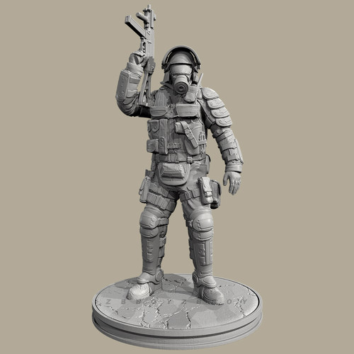 人高 38mm 50mm 75mm 反恐战将-激战 树脂兵人 白模 TD-7867/3D