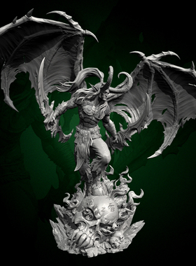 人高 38mm 50mm  75mm 夜精灵 树脂兵人白模 TD-7394/3D