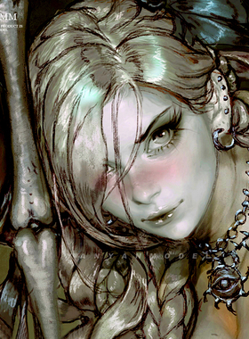 75mm  Beauty Soldier 女神系列 树脂兵人(原特白模) A-1273