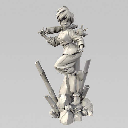 乱码 全高 50mm 75mm 90mm 树脂兵人白模TD-7611/3D