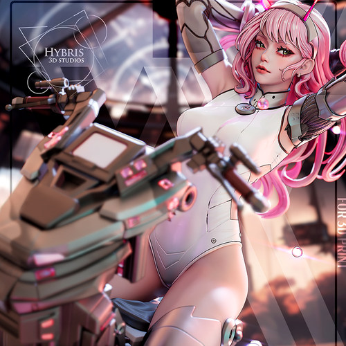 全高 65mm 80mm 125mm 电机 摩托美女 树脂兵人 白模 TD-7882/3D