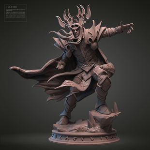 55mm 75mm ZBBOY监制 凯尔萨斯 树脂兵人 白模 TD-4189/3D