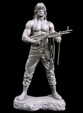 人高 38mm 50mm 75mm 90mm 第一滴血兰博树脂兵人 TD-7178/3D