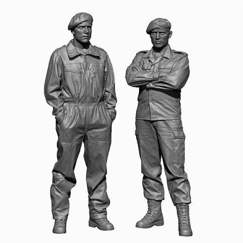 1/35 欧洲兵人（2人）树脂兵人 白模 A-2284