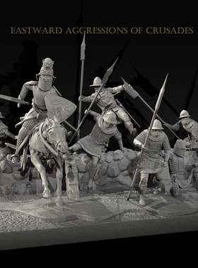 中世纪骑士部队 人高 25mm 38mm 50mm 树脂兵人白模 TD-7672/3D